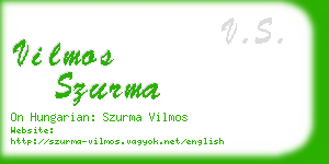 vilmos szurma business card